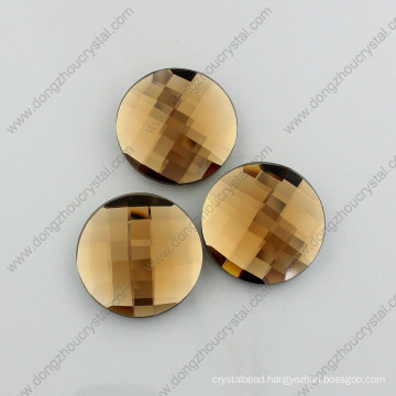 Multicolor Decorative Flat Back Round Glass Beads for Garment